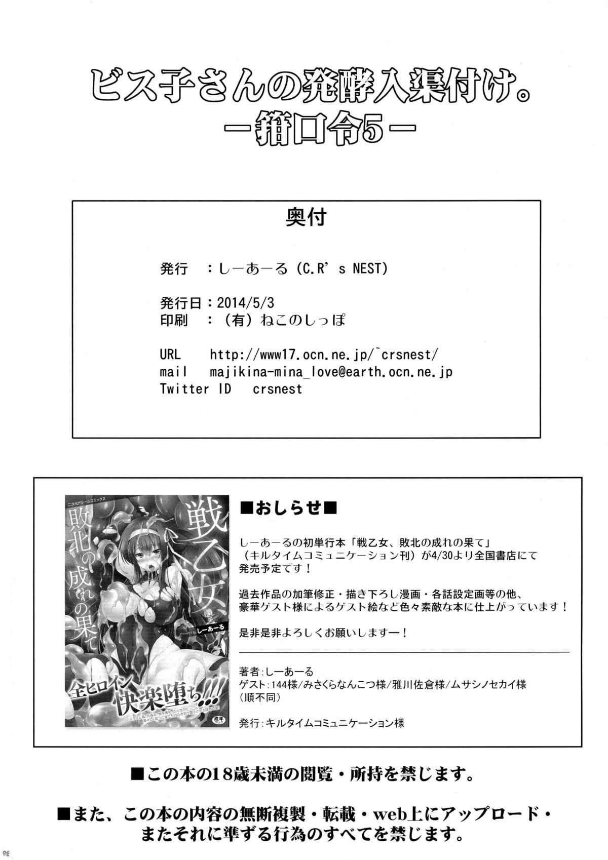 (Futaket 10) [C.R's NEST (C.R)] Bisko-san no Hakkou Nyuukyo-duke. - Kankourei 5 - (Kantai Collection -KanColle-) 25