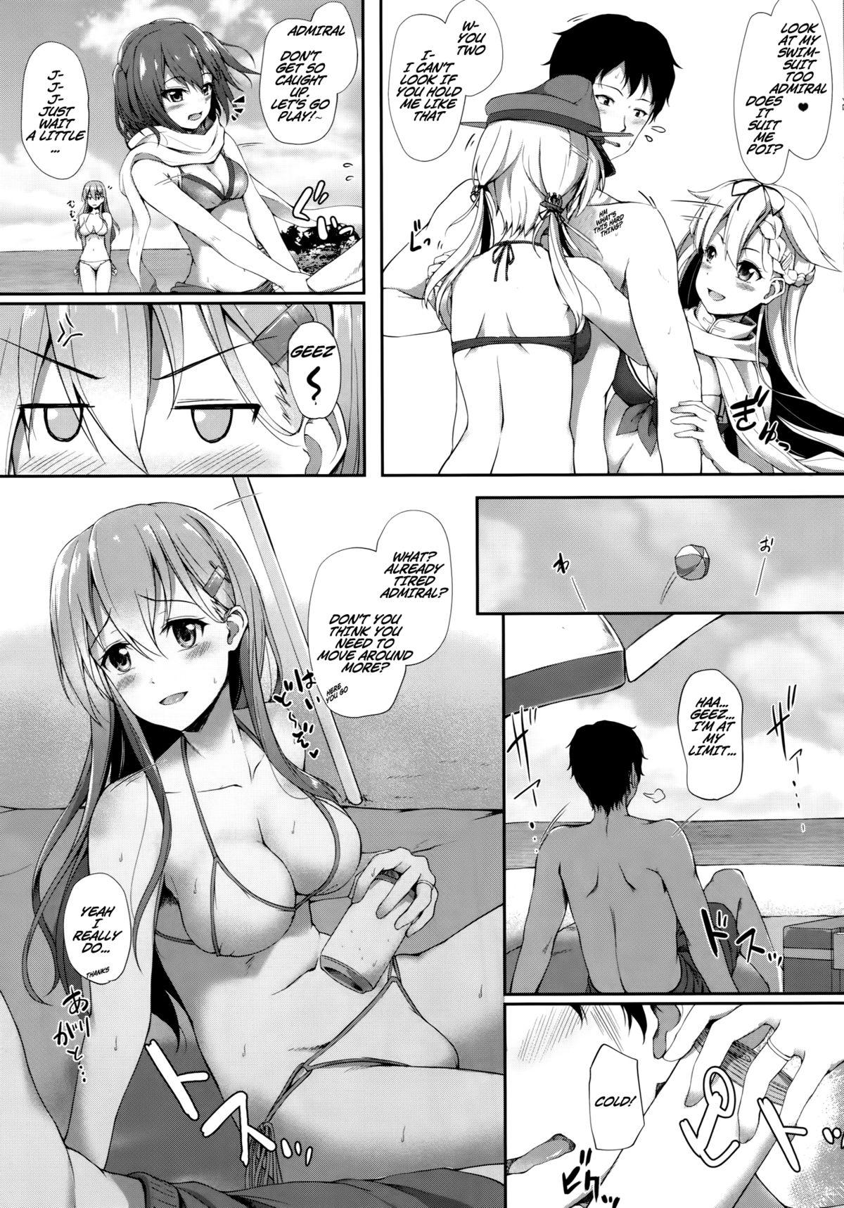 Fisting Suzuya to Natsu LOVE VACATION - Kantai collection Blowjob - Page 7