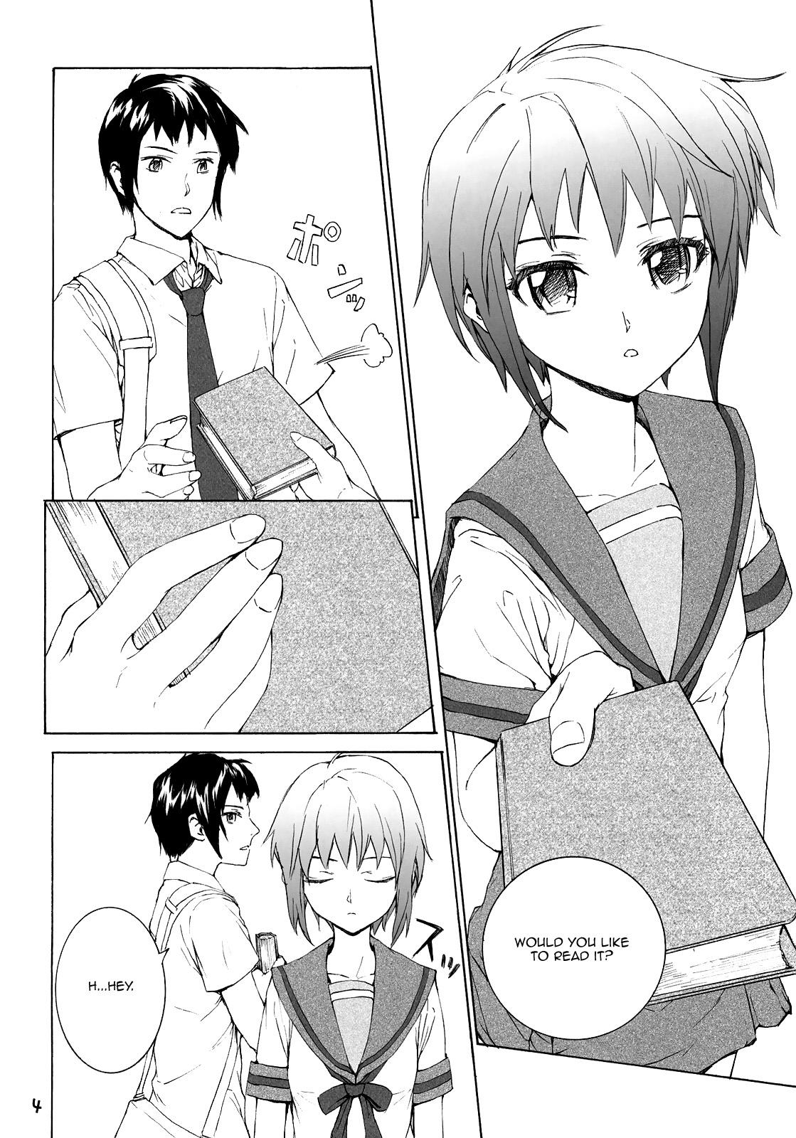 European Porn White white diary - The melancholy of haruhi suzumiya Officesex - Page 5