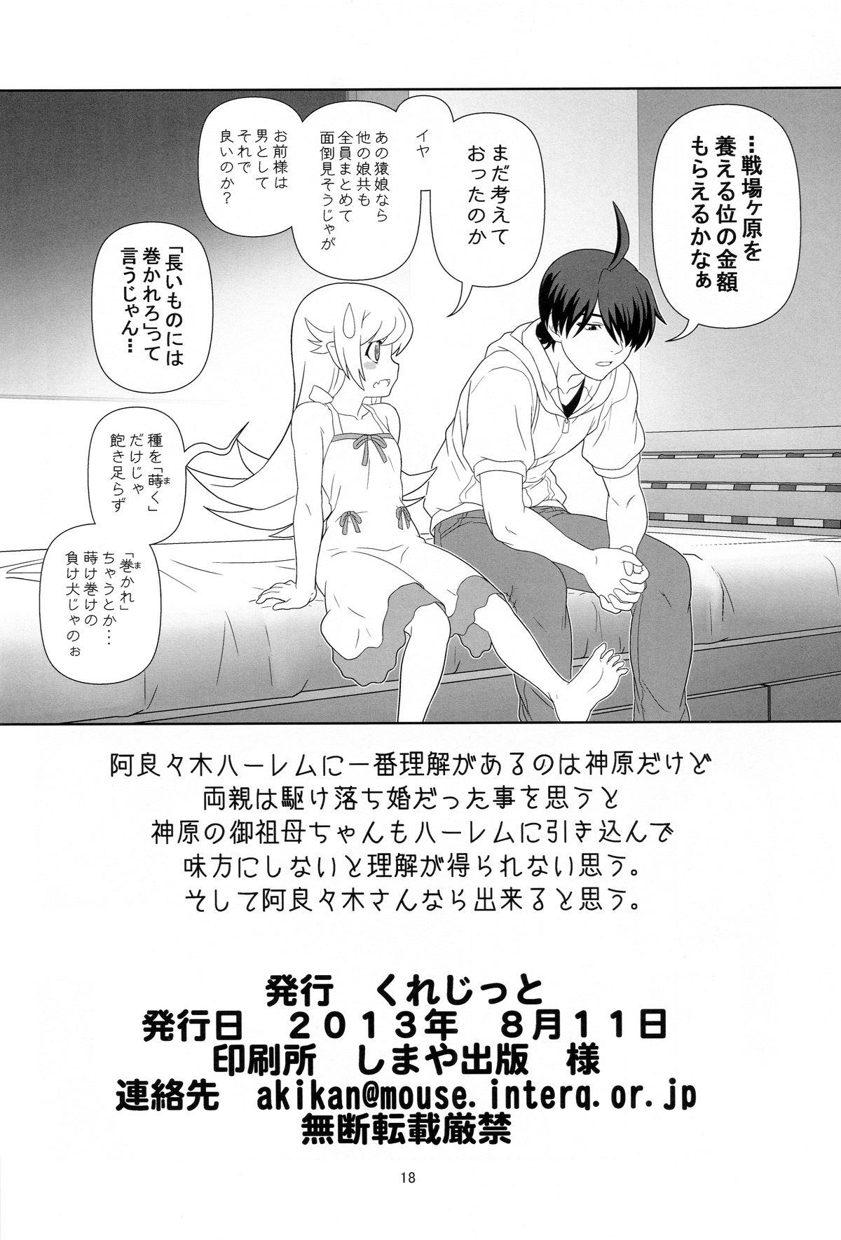 Pussyfucking Nagamonogatari - Bakemonogatari Girlsfucking - Page 17
