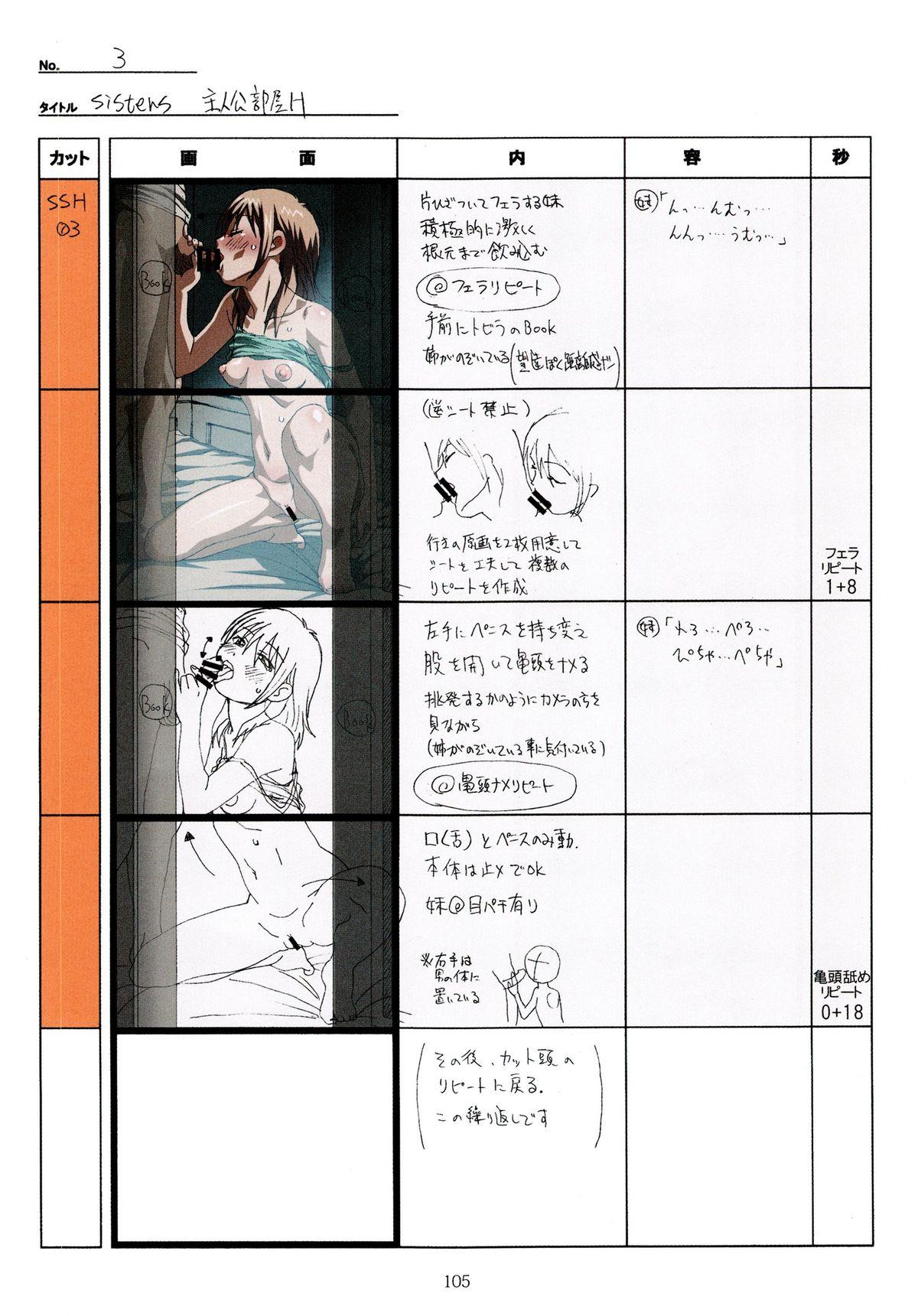 (C89) [Makino Jimusho (Taki Minashika)] SISTERS -Natsu no Saigo no Hi- H Scene All Part Storyboard (SISTERS -Natsu no Saigo no Hi-) 104