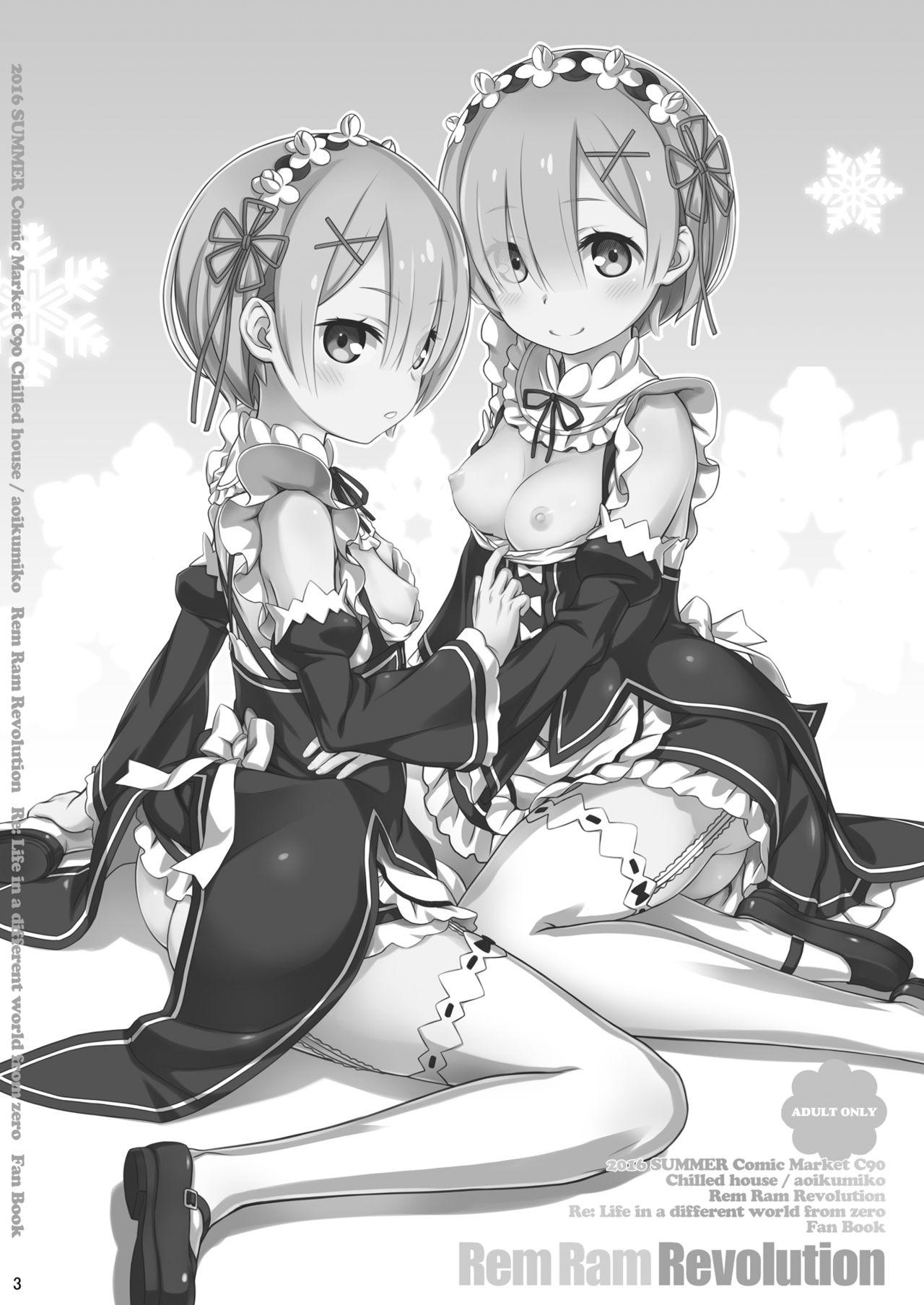 Hunks Rem Ram Revolution - Re zero kara hajimeru isekai seikatsu Amateur Cum - Page 3