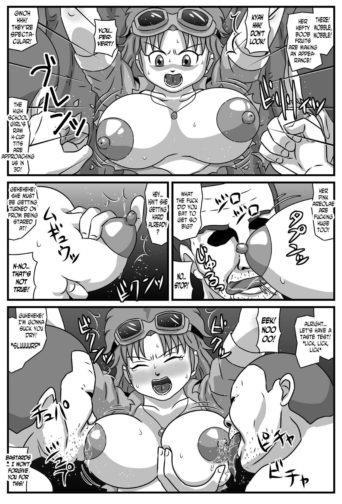 Boob Kyonyuu Oyako ga Touzoku-dan no Nikubenki ni Nattara - Dragon quest dai no daibouken Skinny - Page 4