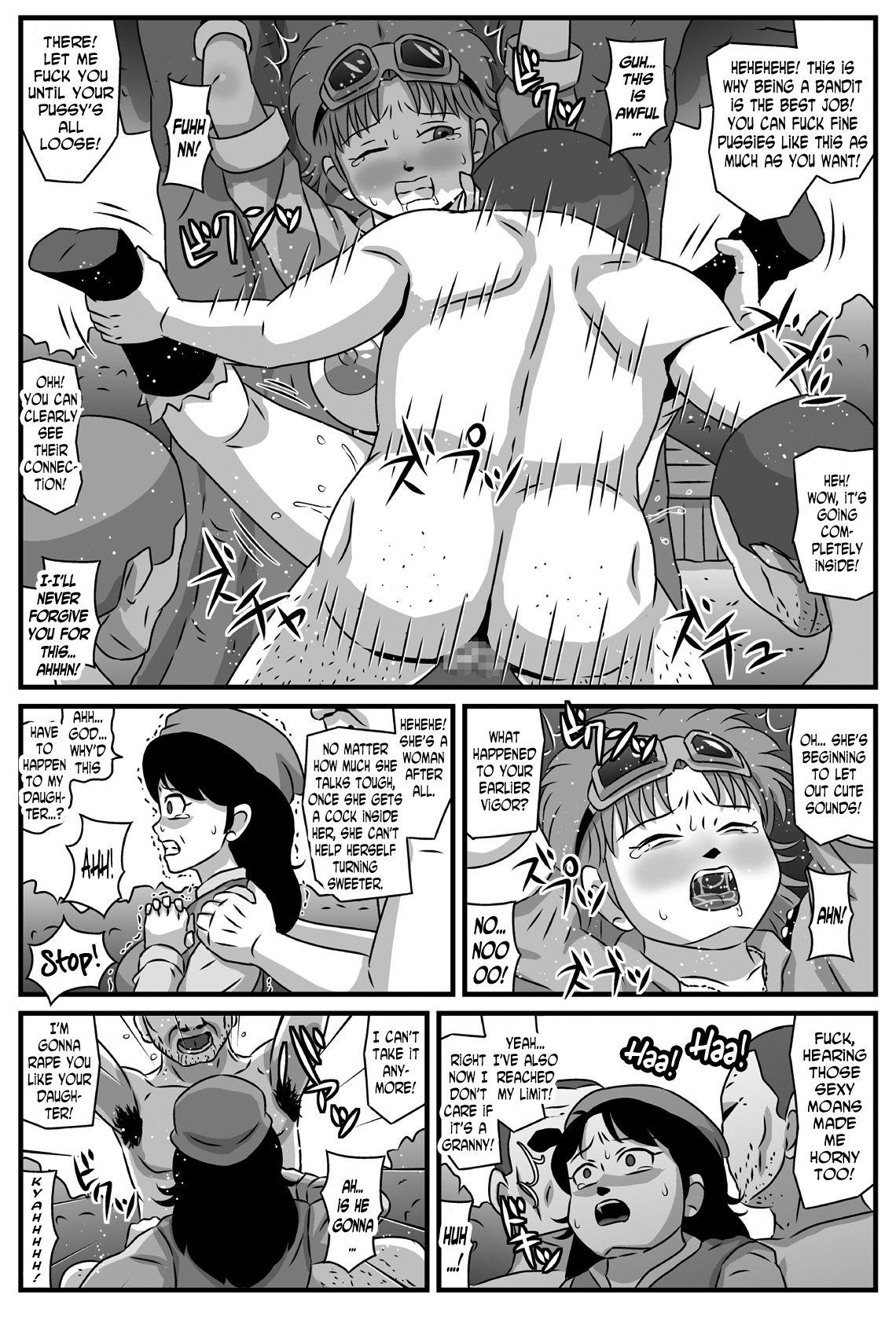 Voyeursex Kyonyuu Oyako ga Touzoku-dan no Nikubenki ni Nattara - Dragon quest dai no daibouken Amateur Sex - Page 9