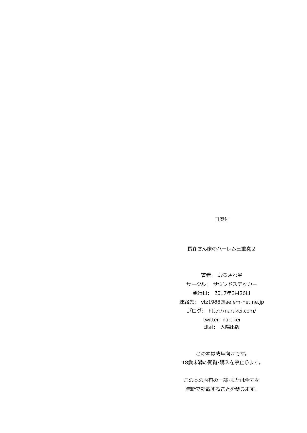 [Sound Sticker (Narusawa Kei)] Nagamori-san-chi no Harem Trio 2 [Digital] 29