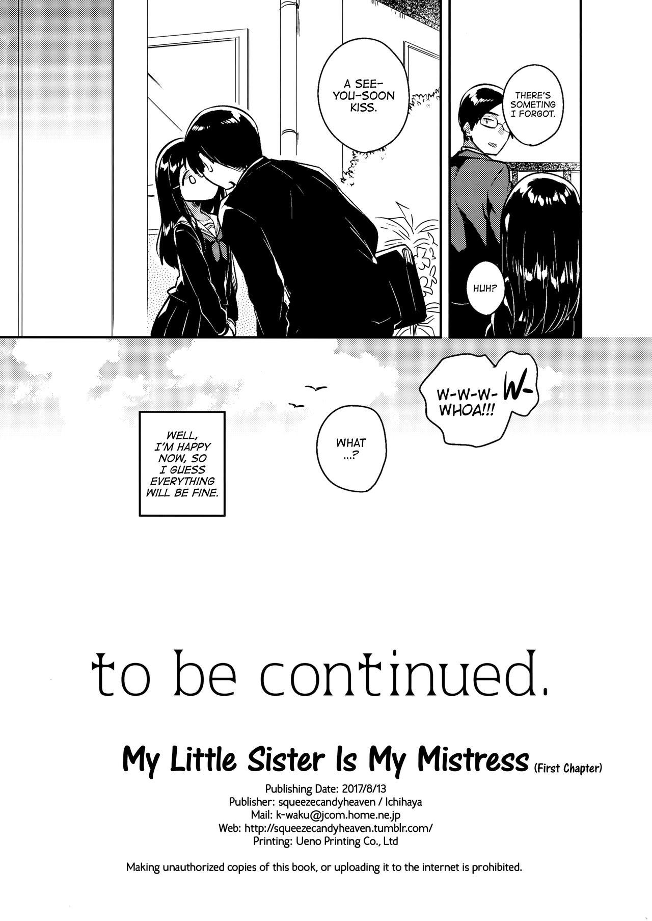 (C92) [squeezecandyheaven (Ichihaya)] Imouto wa Mistress (Jou) | My Little Sister Is My Mistress <First Chapter> [English] [ATF] 24