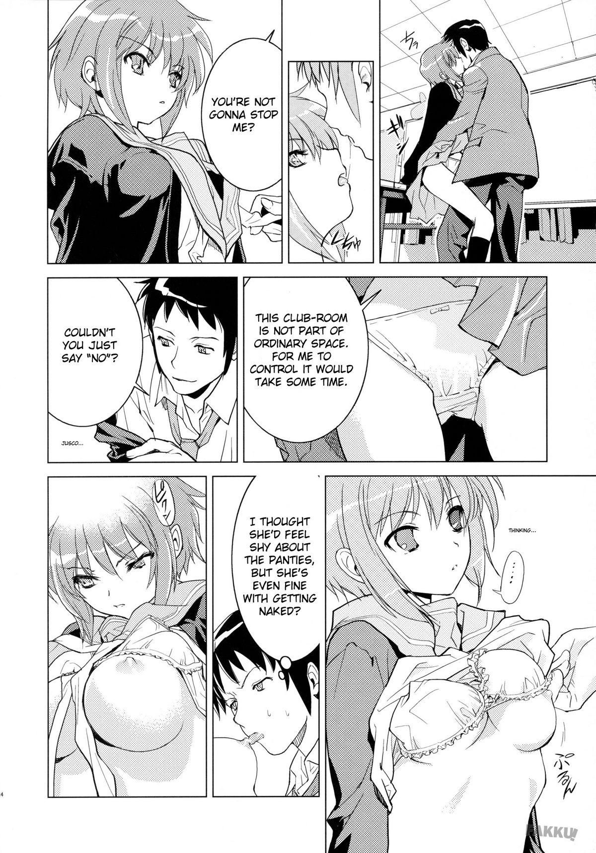 Gay 3some Arterna - The melancholy of haruhi suzumiya Stepmom - Page 25