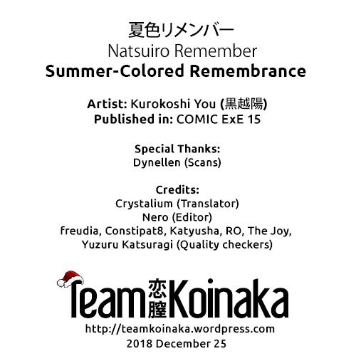 Costume Natsuiro Remember | Summer-Colored Remembrance Doggystyle - Page 30