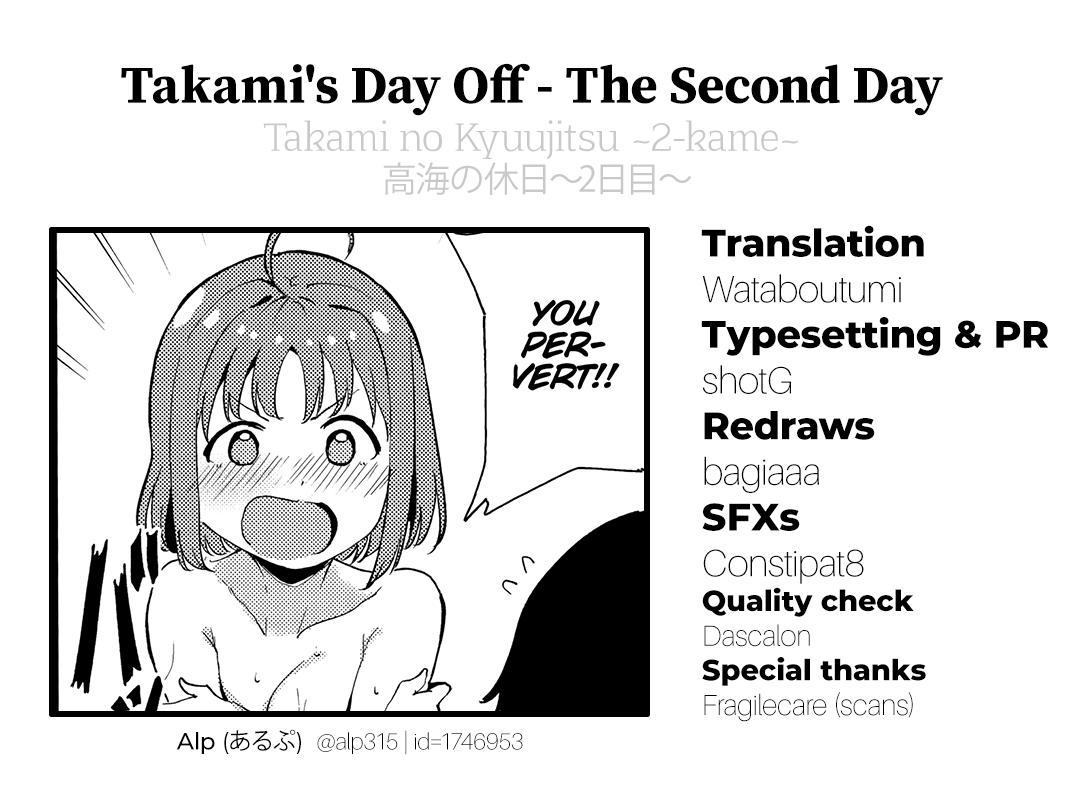 (C96) [Ringoya (Alp)] Takami no Kyuujitsu ~2-kame~ | Takami's Day Off ~The 2nd Day~ (Love Live! Sunshine!!) [English] [Waconda G Squad + bagiaaa] 29