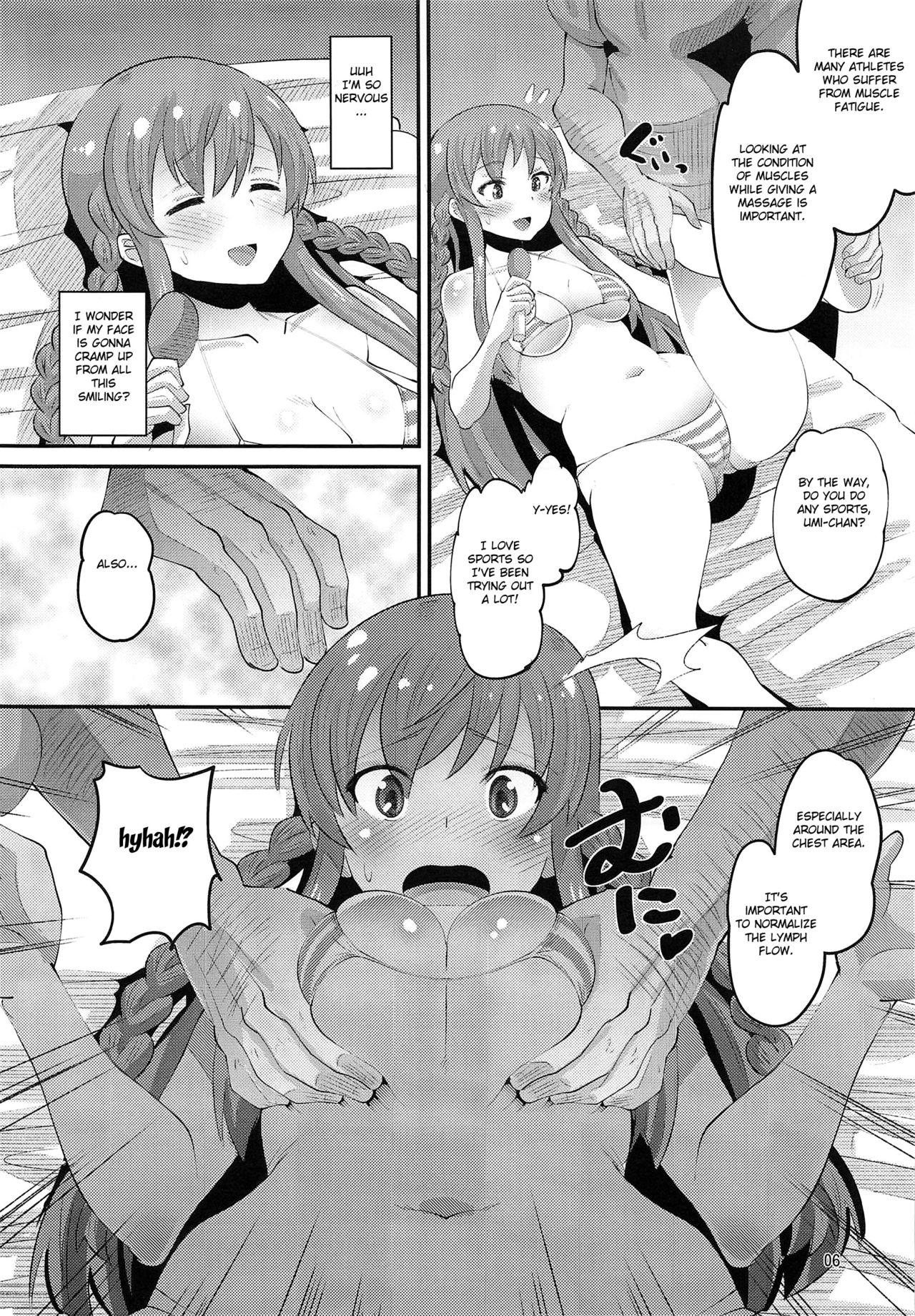 Pussy Eating Kousaka Umi Kyousei Sports Massage - The idolmaster Wanking - Page 5