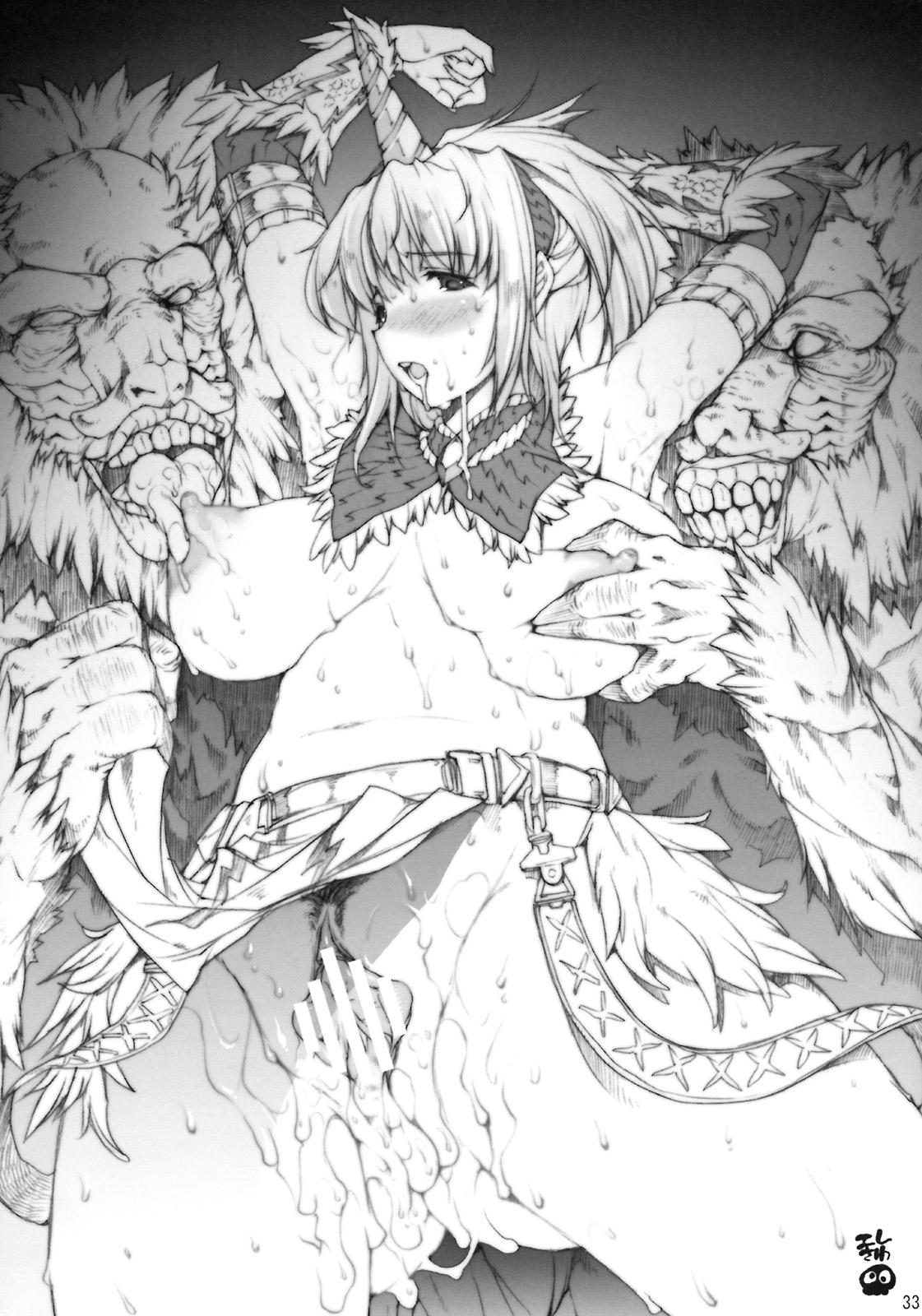 Comendo Kyonyuu Hunter 2nd - Monster hunter Solo Female - Page 32