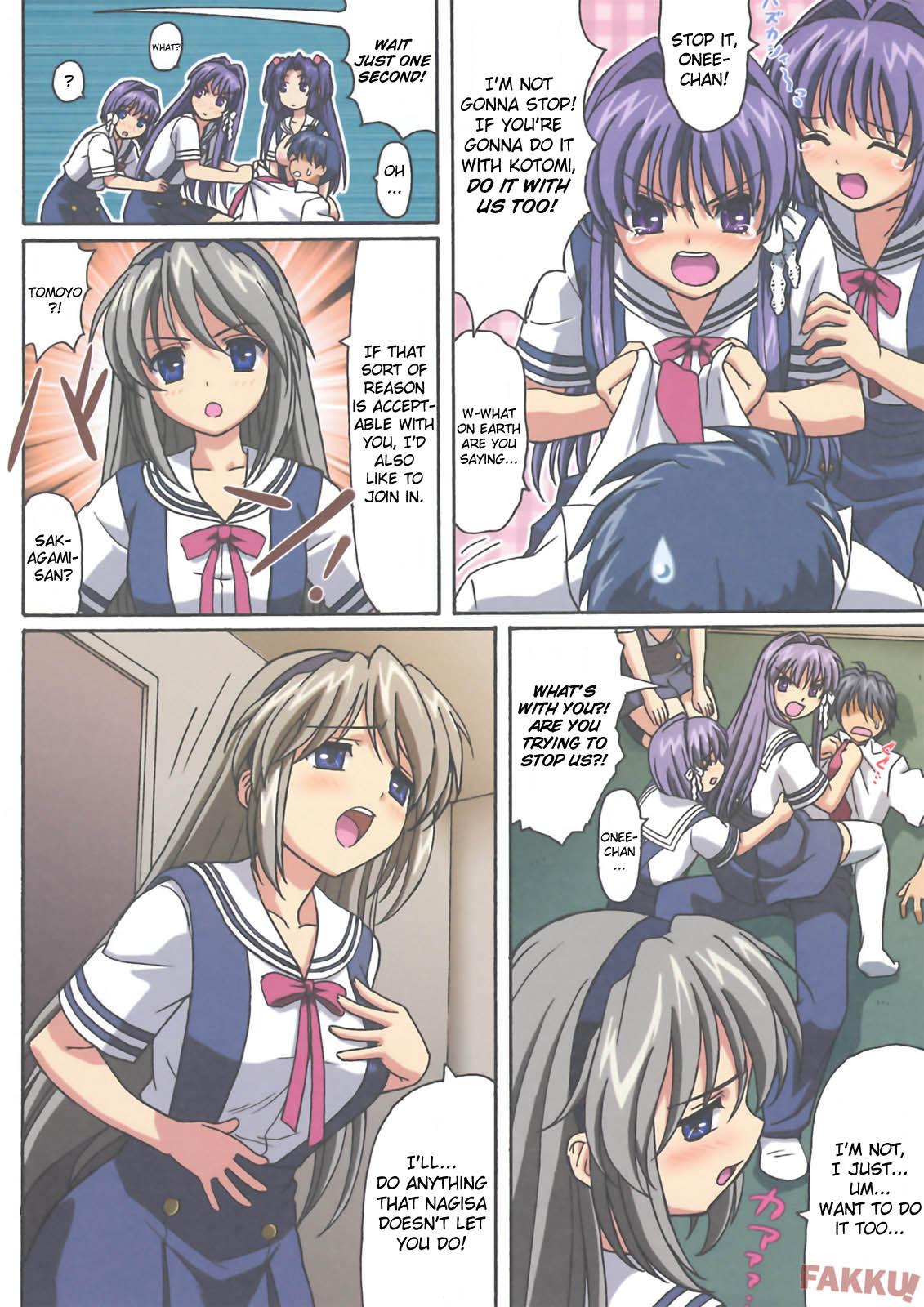 Ass Lick Minna de Nakayoku - Clannad Cartoon - Page 6