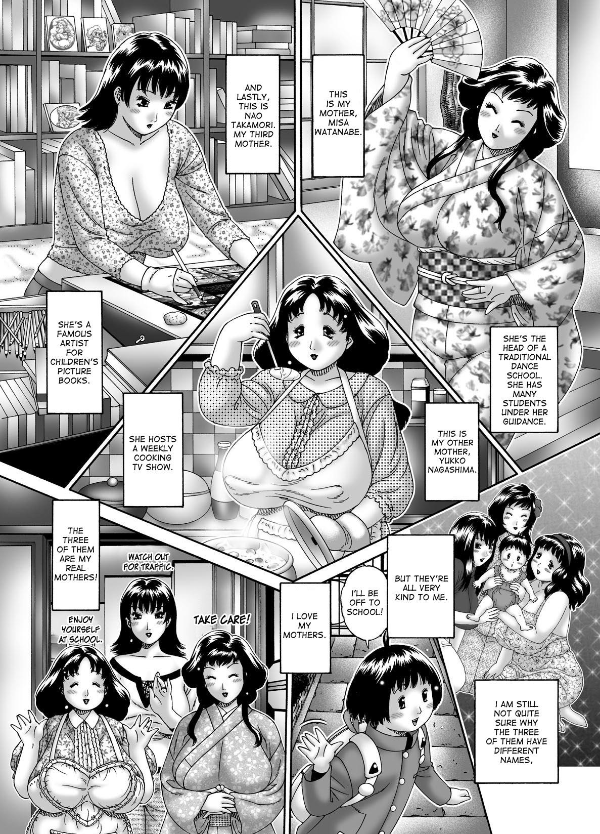 Girl Fuck [Naginata-kan (Matsurino Naginata)] Nakadashi De Iinoyo ~Haha No Jukuniku~ | Three Mommy Alliance Ch. 1-4 [English] {desudesu} Actress - Page 3