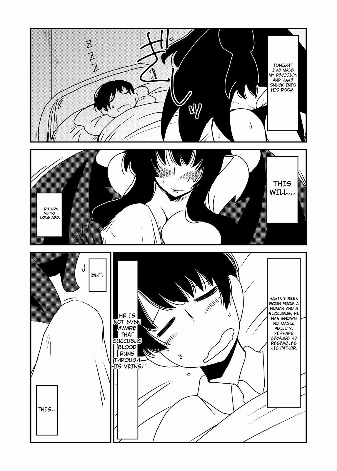 Ink Succubus na Okaa-san. | Succubus Mother Blowjob - Page 4